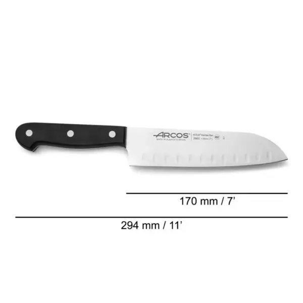 Cuchillo Santoku con Alveolos Serie Universal 170 mm - Imagen 3