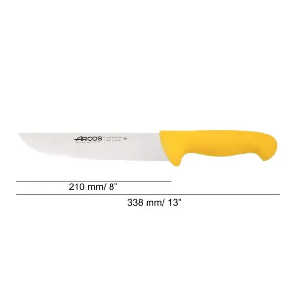Cuchillo Carnicero color amarillo Serie 2900 210 mm - Imagen 2