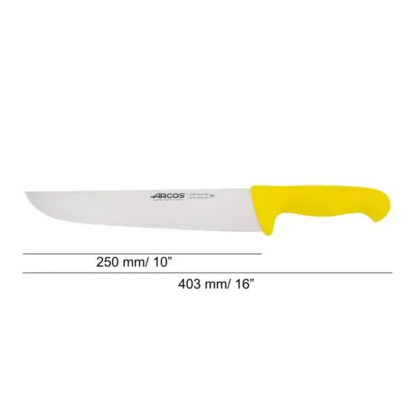 Cuchillo Carnicero color amarillo Serie 2900 250 mm - Imagen 3