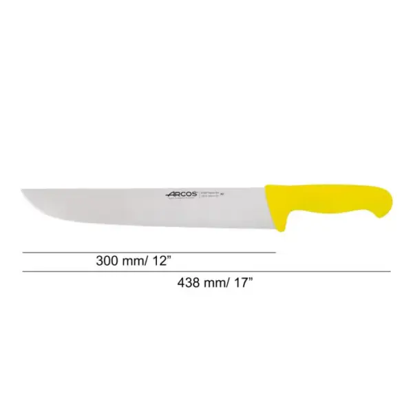 Cuchillo Carnicero color amarillo Serie 2900 300 mm - Imagen 2