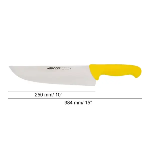 Cuchillo Carnicero para Carne color amarillo Serie 2900 250 mm - Imagen 2
