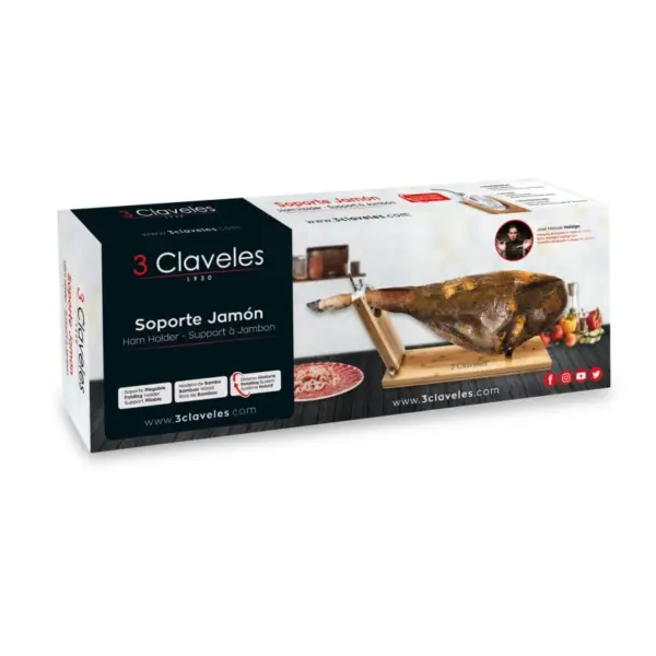 Soporte Jamonero Giratorio Plegable Madera - Imagen 5