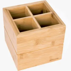Taco soporte utensilios de bambú 150 x 160 x 160 mm